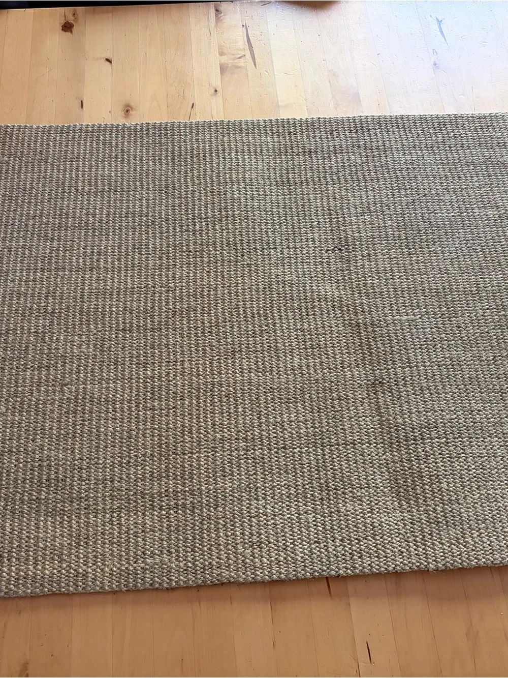 Neutral Woven Area Rug - Natural Beige